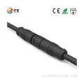 Conector impermeable M12P con tuerca de goma de nylon